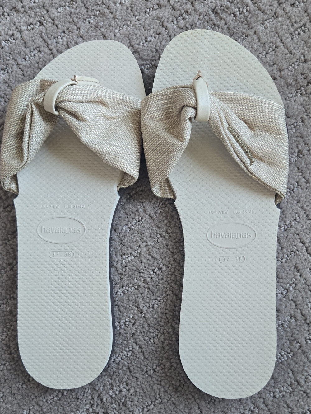Havaianas Women's Cream Knot-Top Slide Sandals